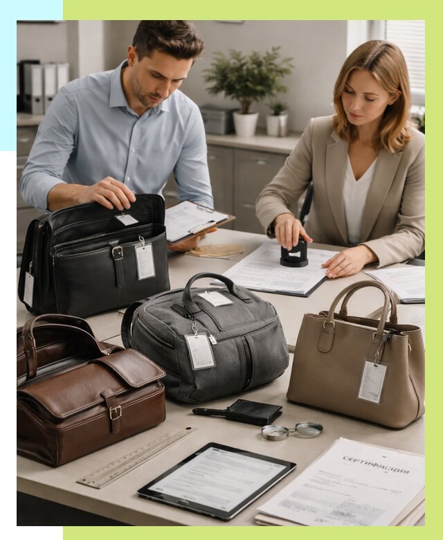 Сертификация сумок в Кунгуре от 7692 руб. | Алешин-Кнг