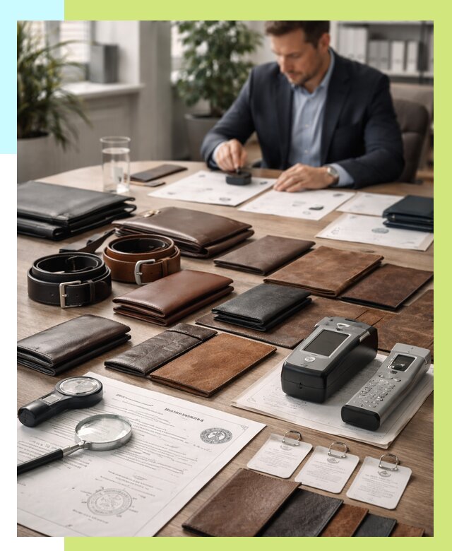 Сертификация кожаных изделий в Кунгуре от 12307 р. | Алешин-Кнг