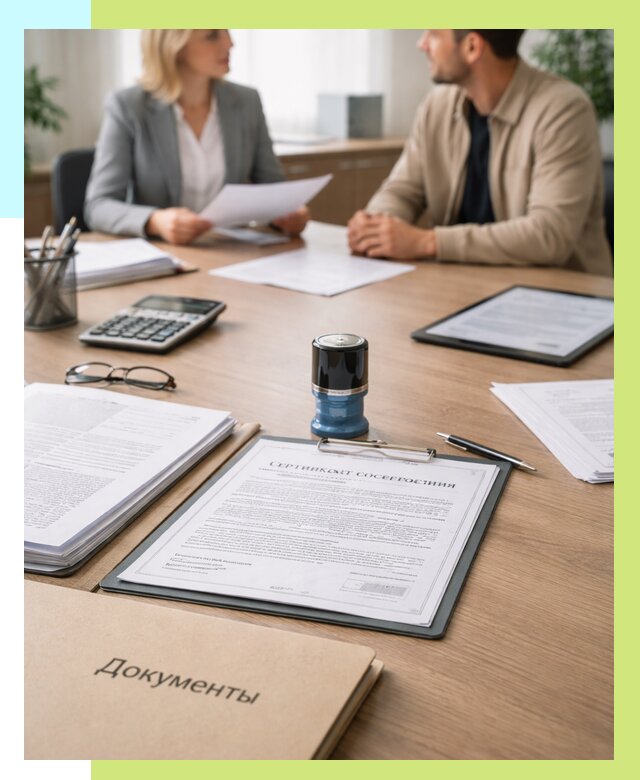 Сертификат соответствия на продукцию в Кунгуре от 15384 р.|Алешин-Кнг