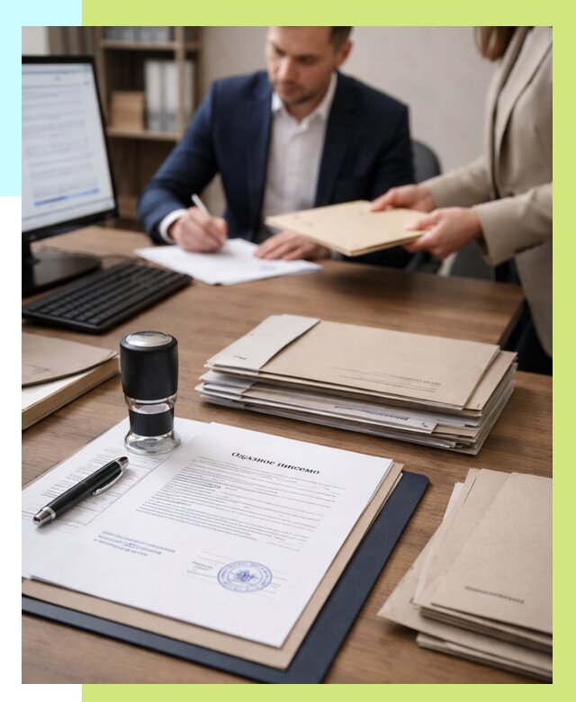 Отказное письмо для таможни в Кунгуре от 3077 р, Алешин-Кнг