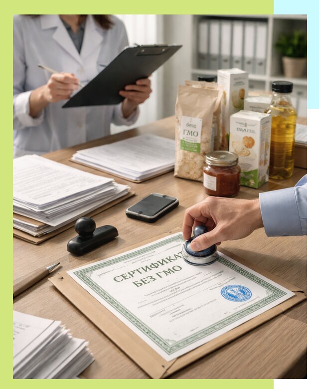 Получение сертификата Без ГМО для продукции в Кунгуре
