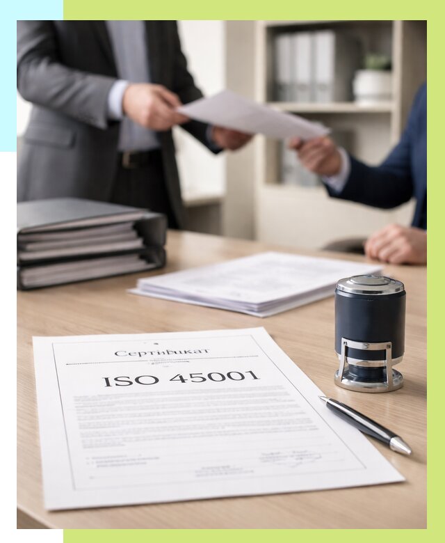 Сертификат ISO 45001 в Кунгуре под ключ от 46152 р. | Алешин-Кнг