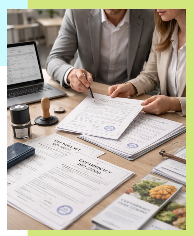 Сертификат ISO 22000 в Кунгуре от 41024 р. под ключ | Алешин-Кнг